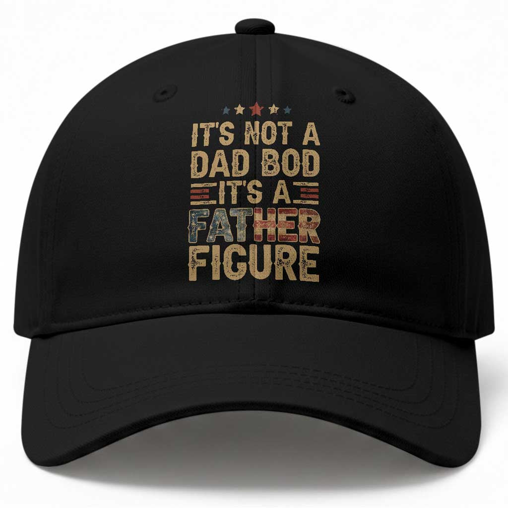 It's Not A Dad Bod It's A Father Figure Baseball Cap Funny Retro Vintage American Flag TS10 Print Your Wear