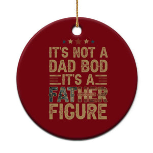 It's Not A Dad Bod It's A Father Figure Ceramic Ornament Funny Retro Vintage American Flag TS10 1pc Red Print Your Wear