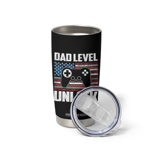 Funny New Dad Tumbler Cup First Fathers Day Dad Level Unlocked Gaming Gamer TS10 Print Your Wear