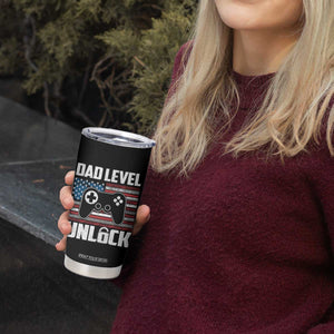 Funny New Dad Tumbler Cup First Fathers Day Dad Level Unlocked Gaming Gamer TS10 Print Your Wear