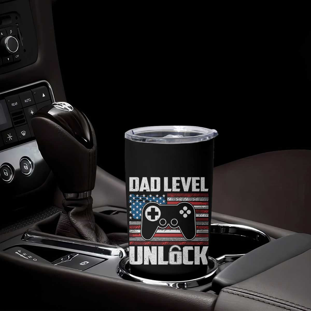 Funny New Dad Tumbler Cup First Fathers Day Dad Level Unlocked Gaming Gamer TS10 Print Your Wear