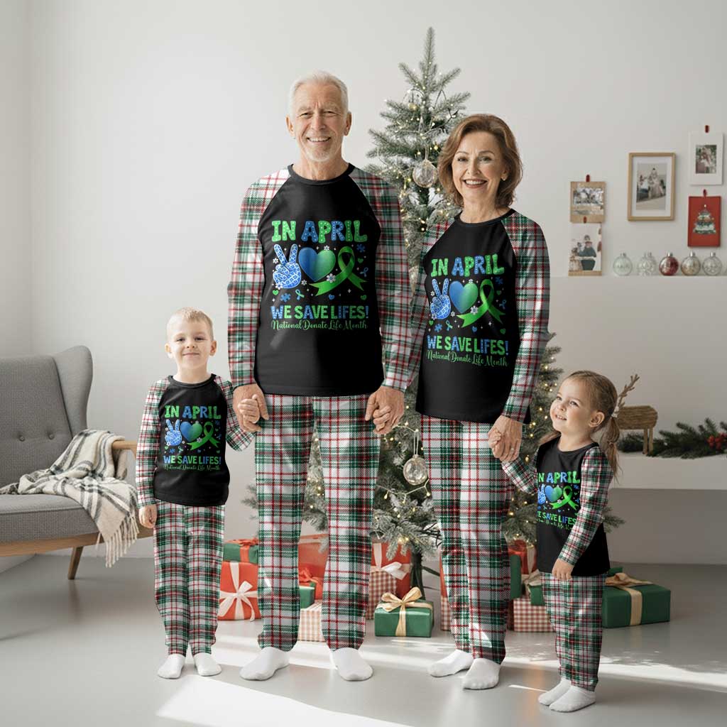Donate Life Month Plaid Pajama Set In April We Save Lives Organ Donation TS10 Christmas Plaid Print Your Wear