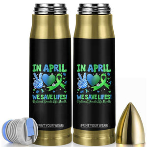 Donate Life Month Bullet Tumbler In April We Save Lives Organ Donation TS10 Black Print Your Wear