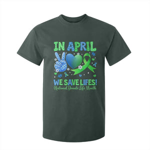 Donate Life Month T Shirt For Kid In April We Save Lives Organ Donation TS10 Dark Forest Green Print Your Wear