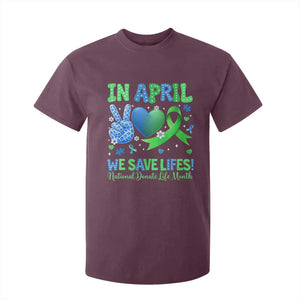 Donate Life Month T Shirt For Kid In April We Save Lives Organ Donation TS10 Maroon Print Your Wear