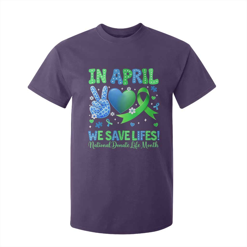 Donate Life Month T Shirt For Kid In April We Save Lives Organ Donation TS10 Purple Print Your Wear