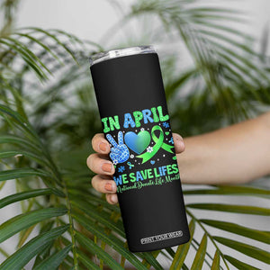 Donate Life Month Skinny Tumbler In April We Save Lives Organ Donation TS10 Print Your Wear