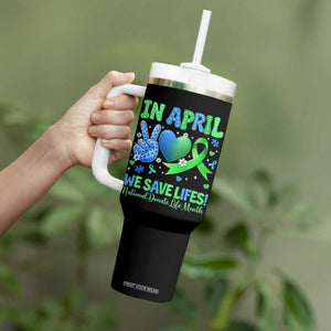 Donate Life Month Tumbler With Handle In April We Save Lives Organ Donation TS10 Print Your Wear