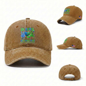 Donate Life Month Washed Cotton Baseball Cap In April We Save Lives Organ Donation TS10 Washed Cap Universal Fit Yellow Ochre Print Your Wear