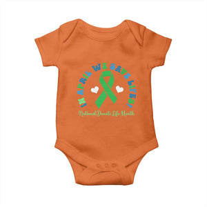 National Donate Life Month Baby Onesie Green Ribbon Organ Donation In April We Save Lives TS10 Orange Print Your Wear