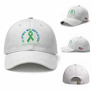 National Donate Life Month Baseball Cap Green Ribbon Organ Donation In April We Save Lives TS10 Baseball Cap Universal Fit White Print Your Wear