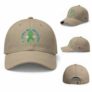 National Donate Life Month Baseball Cap Green Ribbon Organ Donation In April We Save Lives TS10 Baseball Cap Universal Fit Khaki Print Your Wear