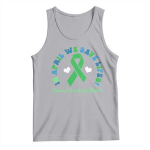 National Donate Life Month Tank Top Green Ribbon Organ Donation In April We Save Lives TS10 Athletic Heather Print Your Wear