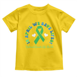 National Donate Life Month Toddler T Shirt Green Ribbon Organ Donation In April We Save Lives TS10 Daisy Print Your Wear