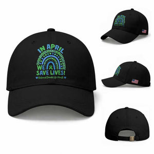 National Donate Life Month Baseball Cap In April We Save Lives Organ Donation Support Green Ribbon TS10 Baseball Cap Universal Fit Black Print Your Wear