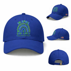 National Donate Life Month Baseball Cap In April We Save Lives Organ Donation Support Green Ribbon TS10 Baseball Cap Universal Fit Royal Blue Print Your Wear