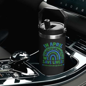 National Donate Life Month Flip Straw Tumbler In April We Save Lives Organ Donation Support Green Ribbon TS10 Print Your Wear