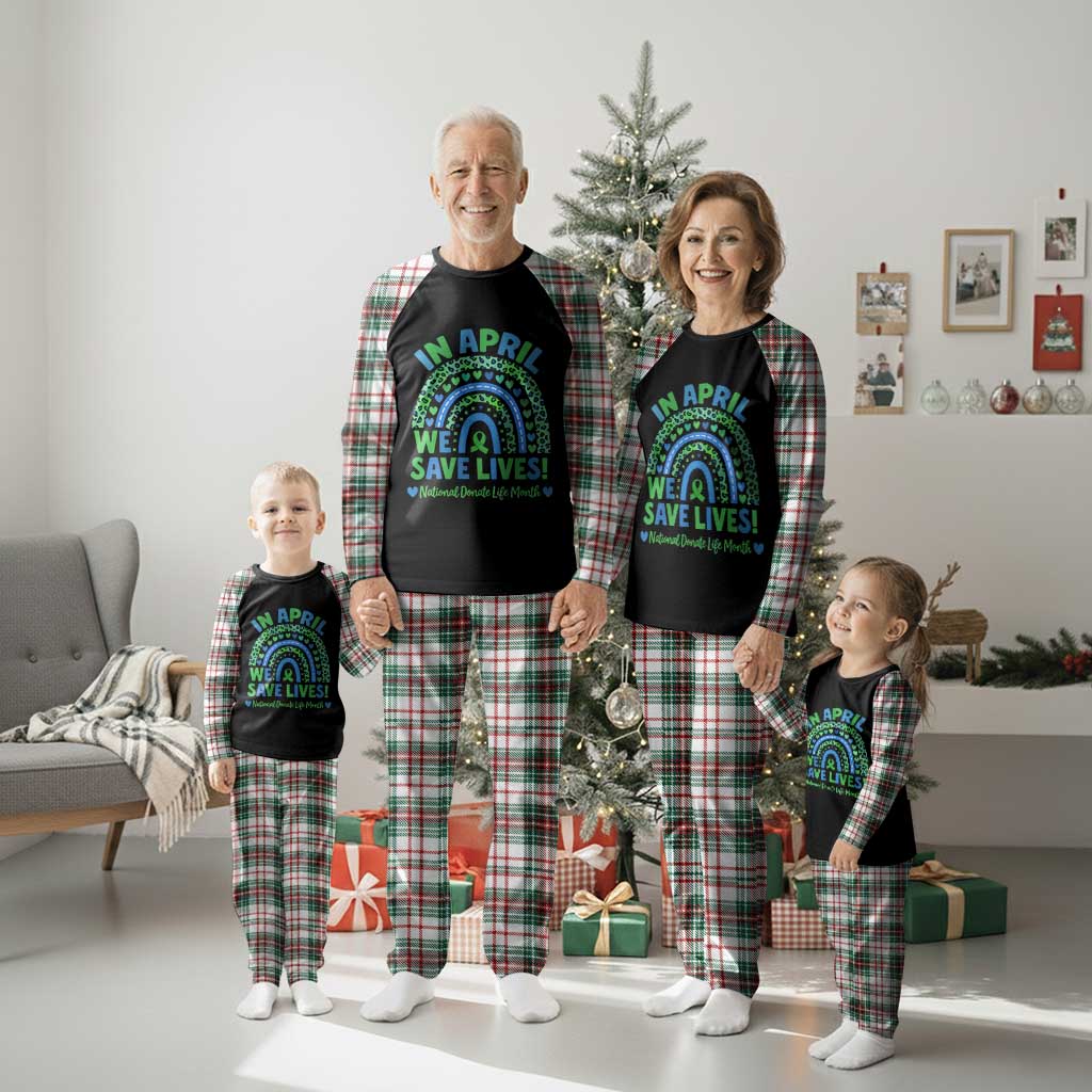 National Donate Life Month Plaid Pajama Set In April We Save Lives Organ Donation Support Green Ribbon TS10 Christmas Plaid Print Your Wear