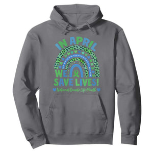 National Donate Life Month Hoodie In April We Save Lives Organ Donation Support Green Ribbon TS10 Charcoal Print Your Wear