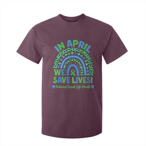National Donate Life Month T Shirt For Kid In April We Save Lives Organ Donation Support Green Ribbon TS10 Maroon Print Your Wear
