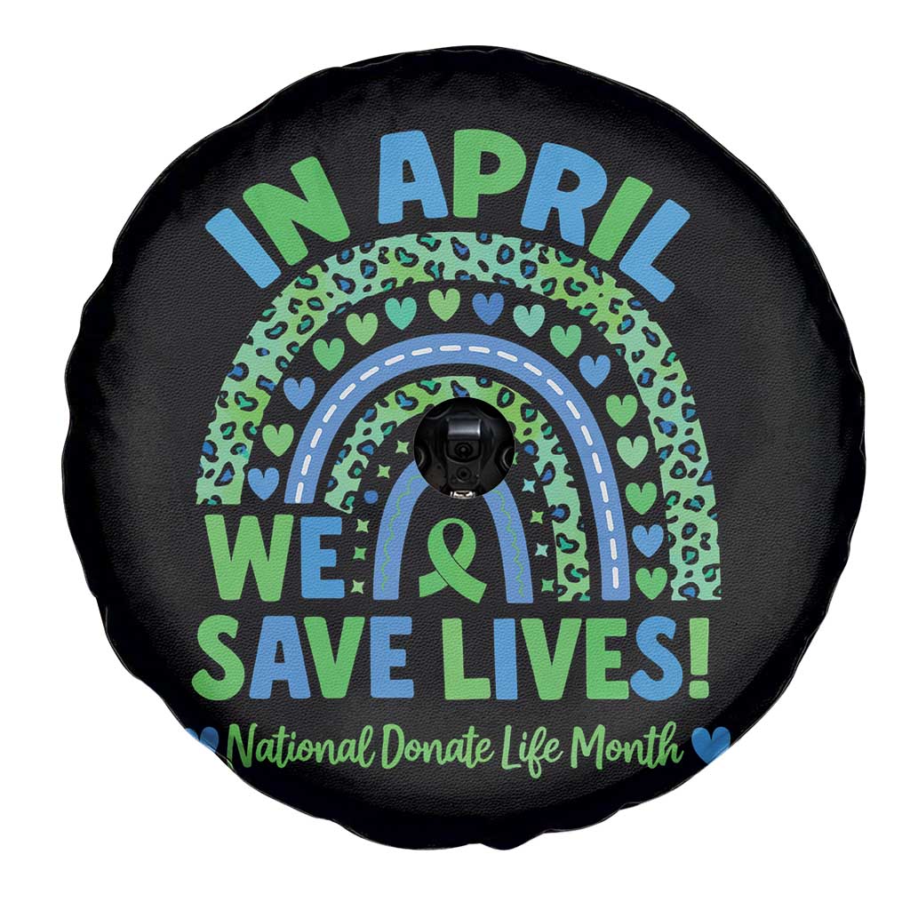 National Donate Life Month Spare Tire Cover In April We Save Lives Organ Donation Support Green Ribbon TS10 Print Your Wear