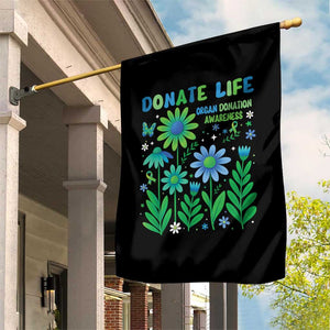 Organ Donation Awareness Garden Flag Green Ribbon Donate Life Floral TS10 Print Your Wear