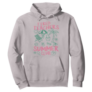 Tired Teachers Summer Club Hoodie Funny Retro Teacher Summer Vacation