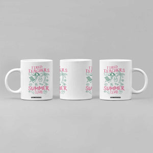 Tired Teachers Summer Club Coffee Mug Funny Retro Teacher Summer Vacation