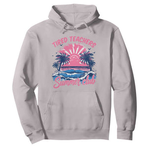 Tired Teachers Summer Club Hoodie Retro Mama Summer Beach Vacation Gift