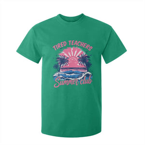 Tired Teachers Summer Club T Shirt For Kid Retro Mama Summer Beach Vacation Gift