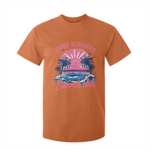Tired Teachers Summer Club T Shirt For Kid Retro Mama Summer Beach Vacation Gift