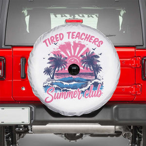 Tired Teachers Summer Club Spare Tire Cover Retro Mama Summer Beach Vacation Gift
