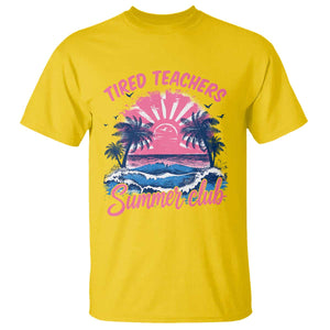Tired Teachers Summer Club T Shirt Retro Mama Summer Beach Vacation Gift TS10 Daisy Print Your Wear