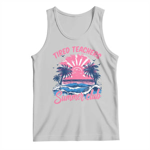 Tired Teachers Summer Club Tank Top Retro Mama Summer Beach Vacation Gift