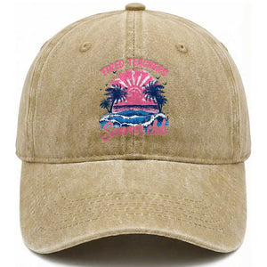 Tired Teachers Summer Club Washed Cotton Baseball Cap Retro Mama Summer Beach Vacation Gift