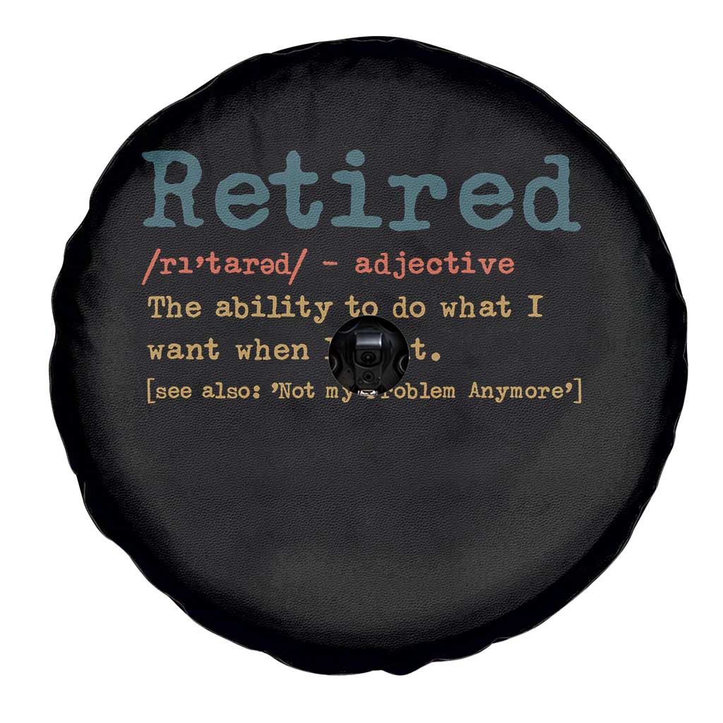 Funny Retirement Party Spare Tire Cover Retired Definition Funny Retirement Gag TS10 Print Your Wear