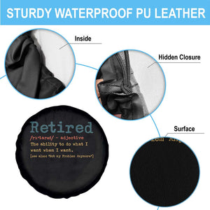 Funny Retirement Party Spare Tire Cover Retired Definition Funny Retirement Gag TS10 Print Your Wear