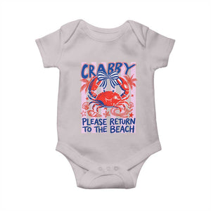 Summer Vacation Baby Onesie If Crabby Return To Beach Retro Graphic