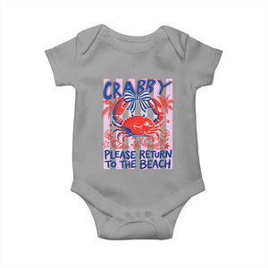 Summer Vacation Baby Onesie If Crabby Return To Beach Retro Graphic
