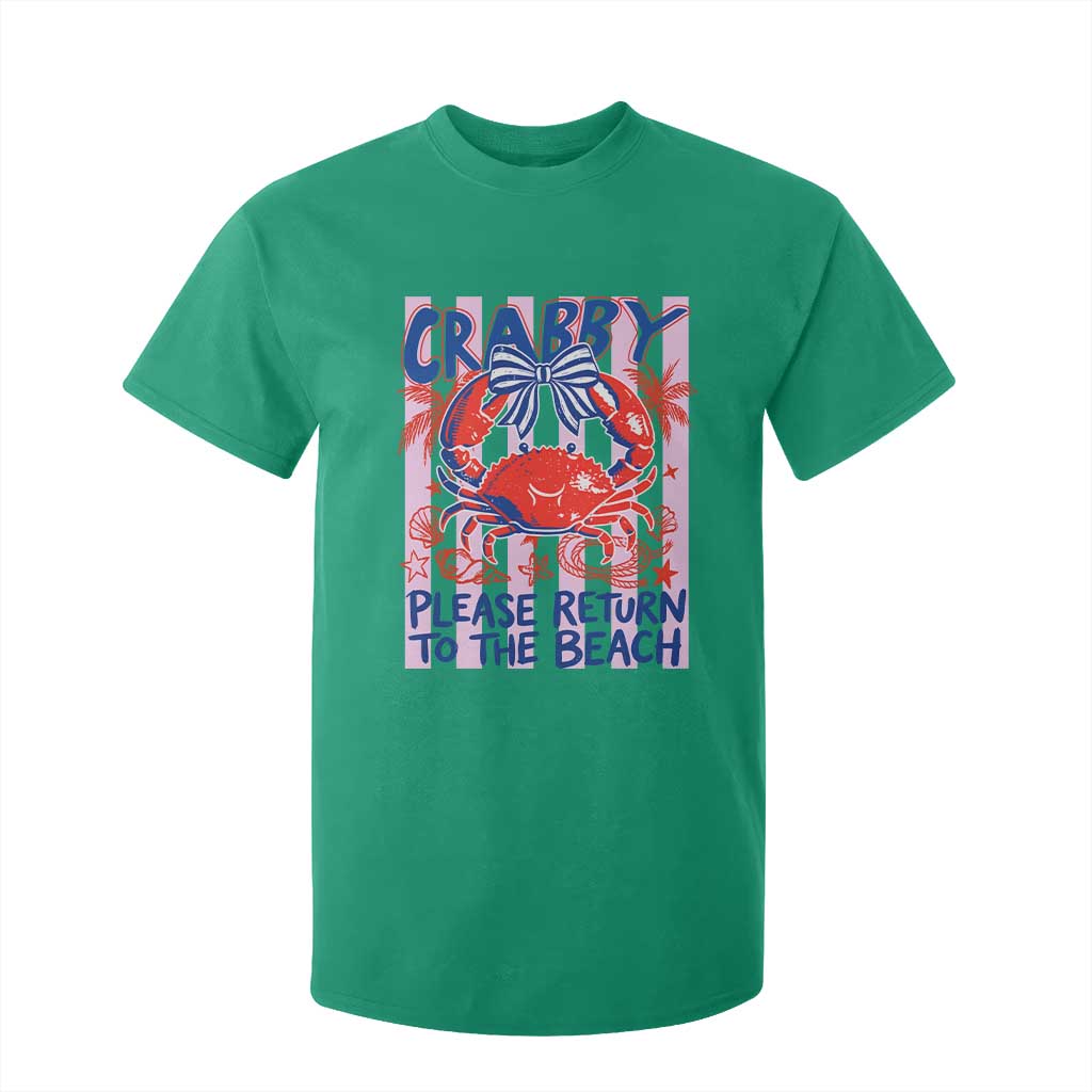Summer Vacation T Shirt For Kid If Crabby Return To Beach Retro Graphic