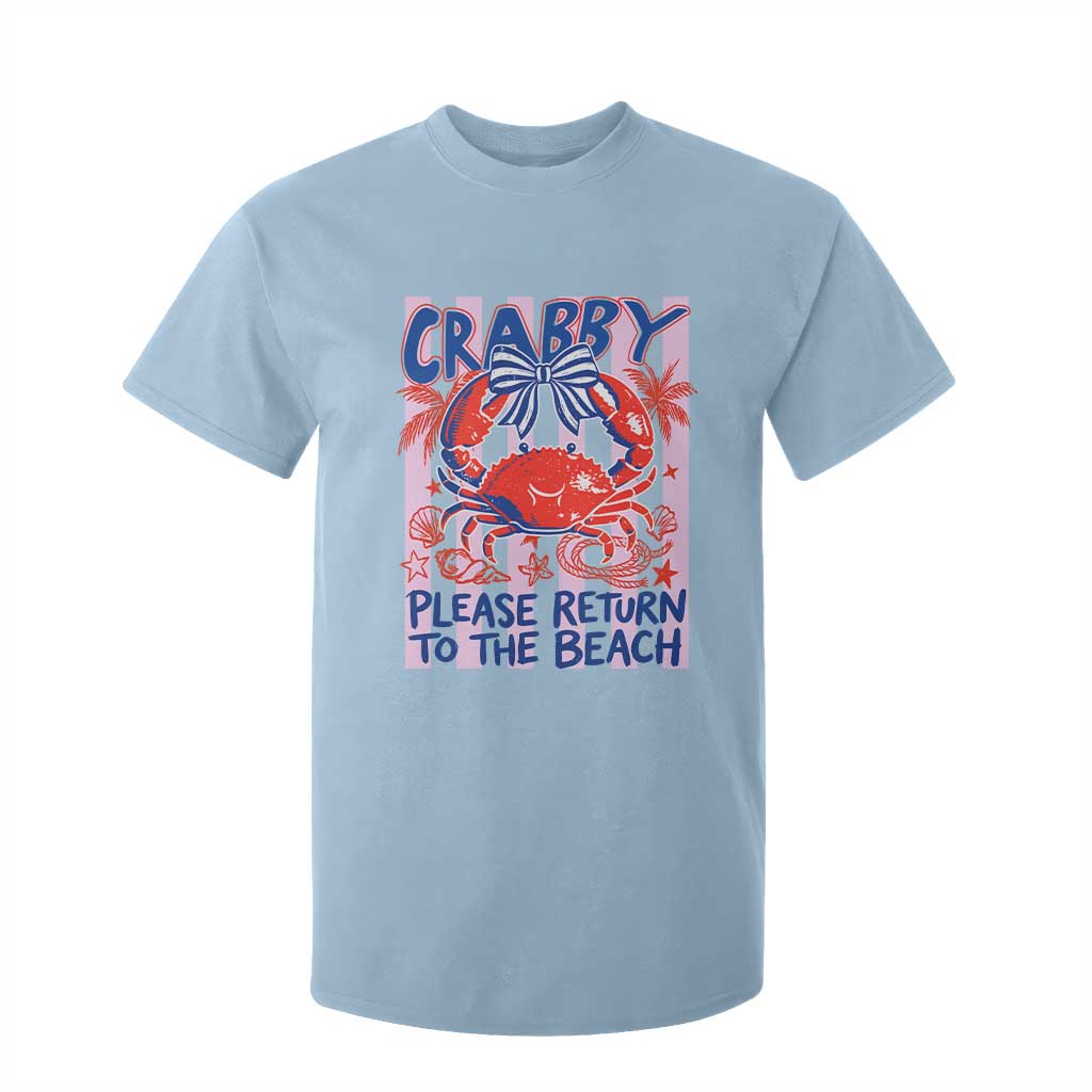 Summer Vacation T Shirt For Kid If Crabby Return To Beach Retro Graphic