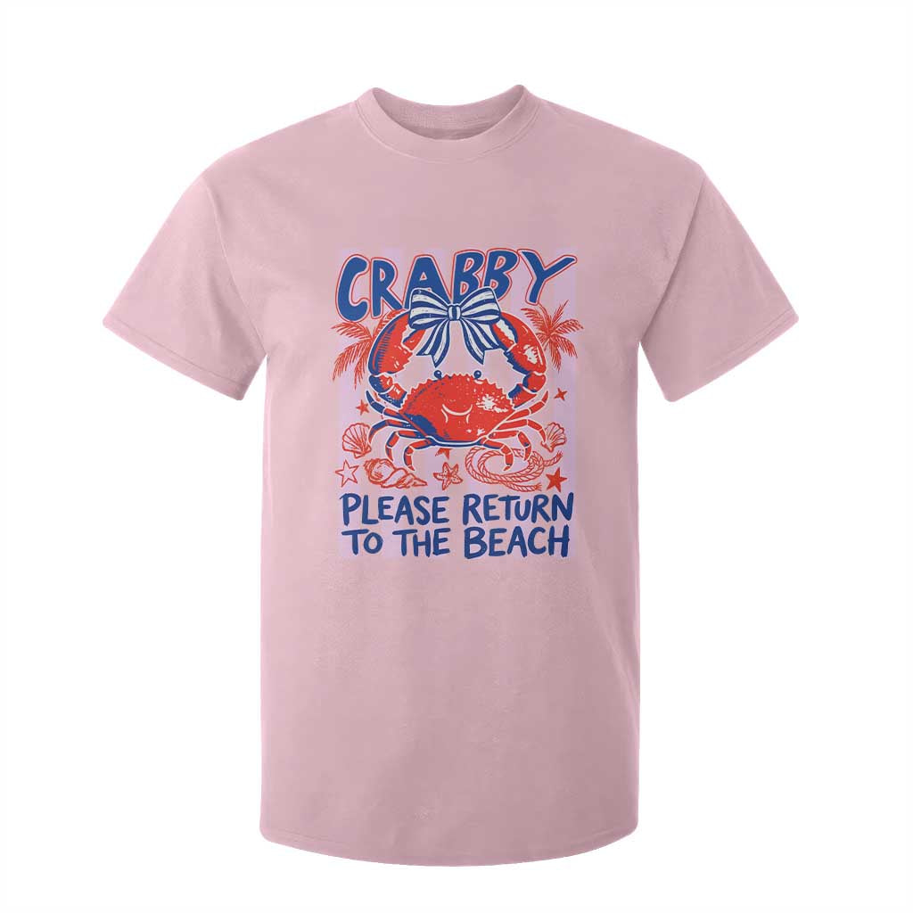 Summer Vacation T Shirt For Kid If Crabby Return To Beach Retro Graphic