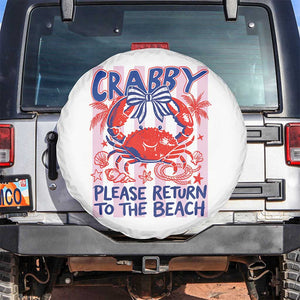 Summer Vacation Spare Tire Cover If Crabby Return To Beach Retro Graphic