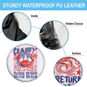 Summer Vacation Spare Tire Cover If Crabby Return To Beach Retro Graphic