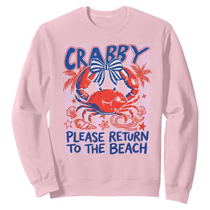 Summer Vacation Sweatshirt If Crabby Return To Beach Retro Graphic