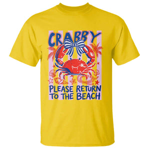 Summer Vacation T Shirt If Crabby Return To Beach Retro Graphic