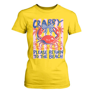 Summer Vacation T Shirt For Women If Crabby Return To Beach Retro Graphic