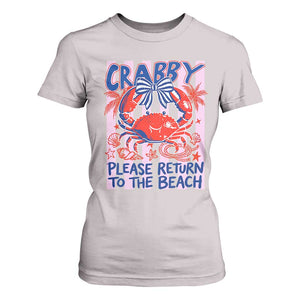 Summer Vacation T Shirt For Women If Crabby Return To Beach Retro Graphic