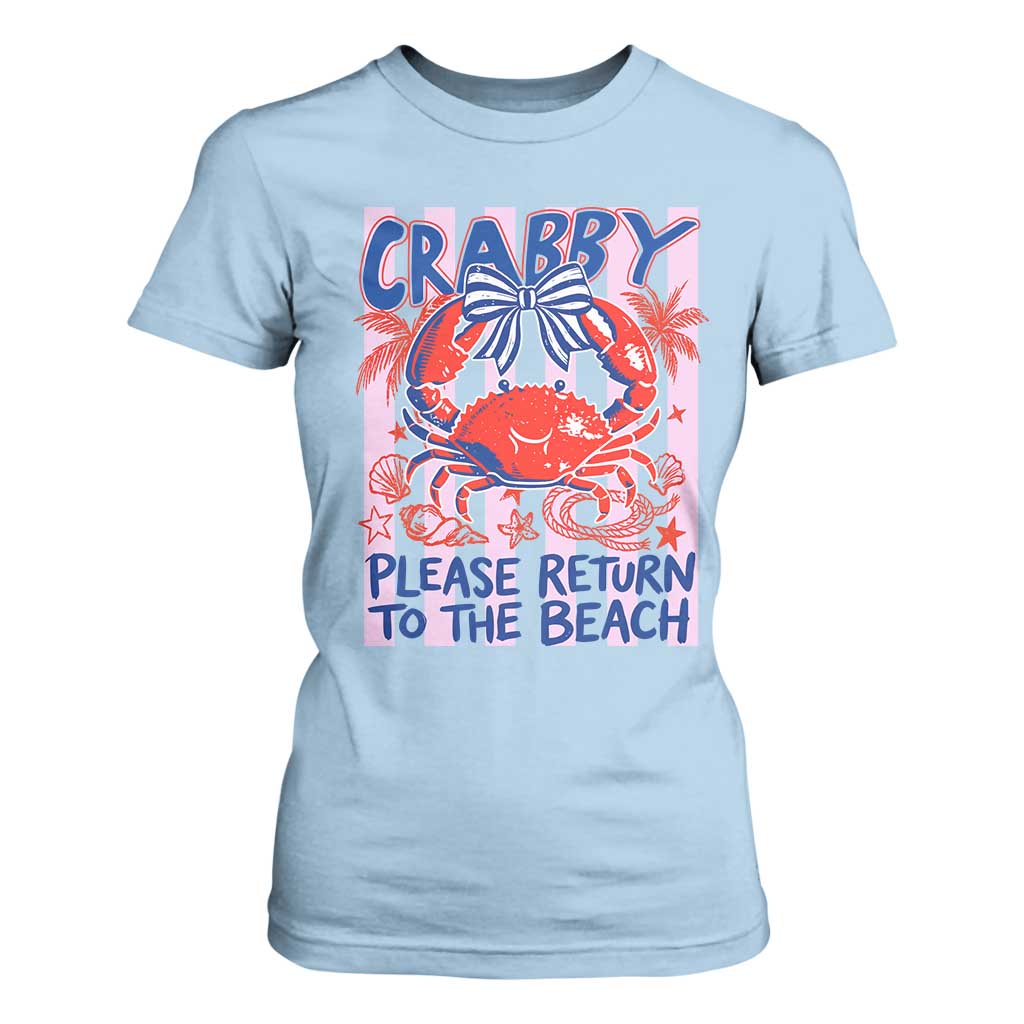 Summer Vacation T Shirt For Women If Crabby Return To Beach Retro Graphic