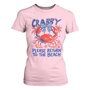 Summer Vacation T Shirt For Women If Crabby Return To Beach Retro Graphic